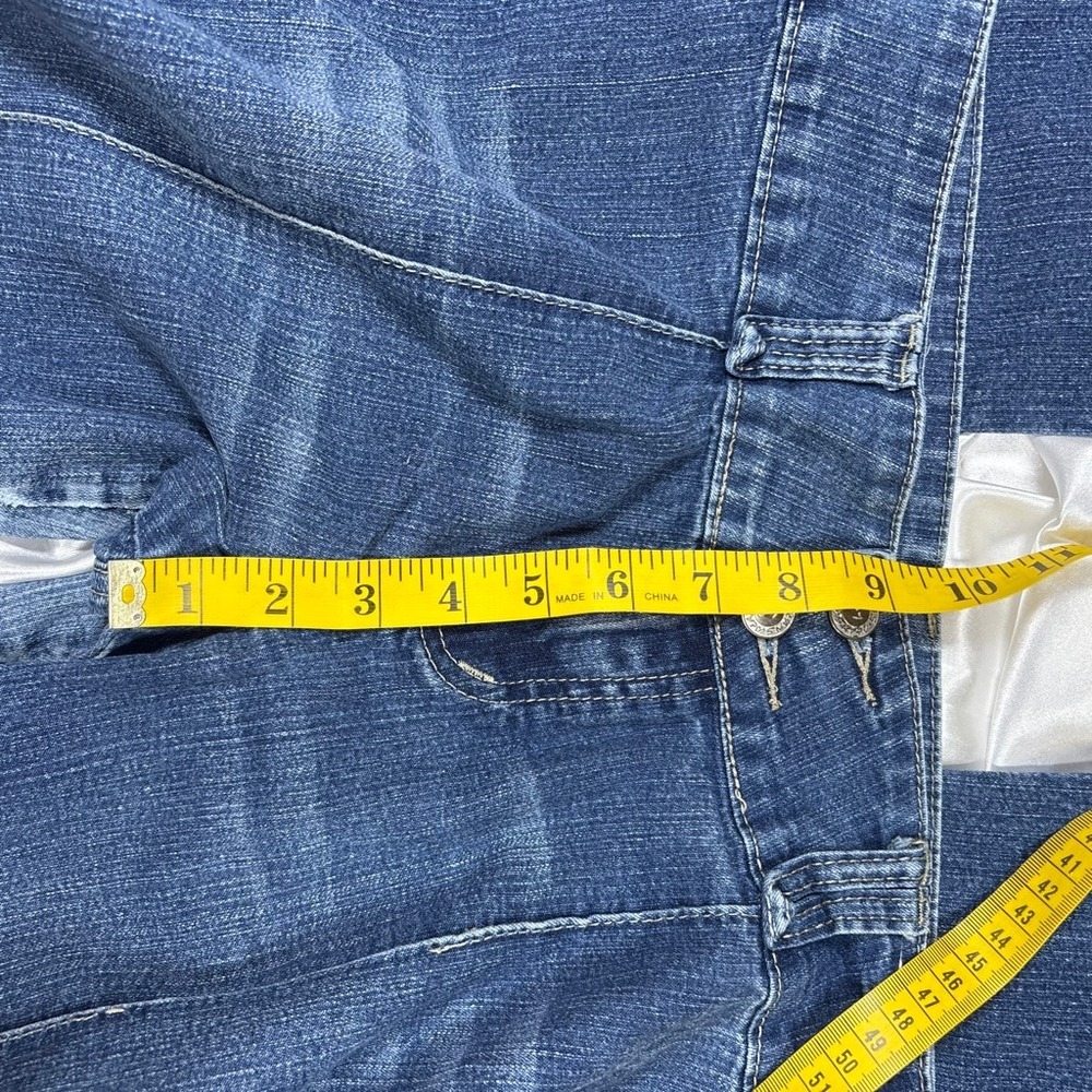 y2k vintage low rise Jeanswear Straight Leg Jeans Blue Seam Detail Size 13 - Picture 7 of 9
